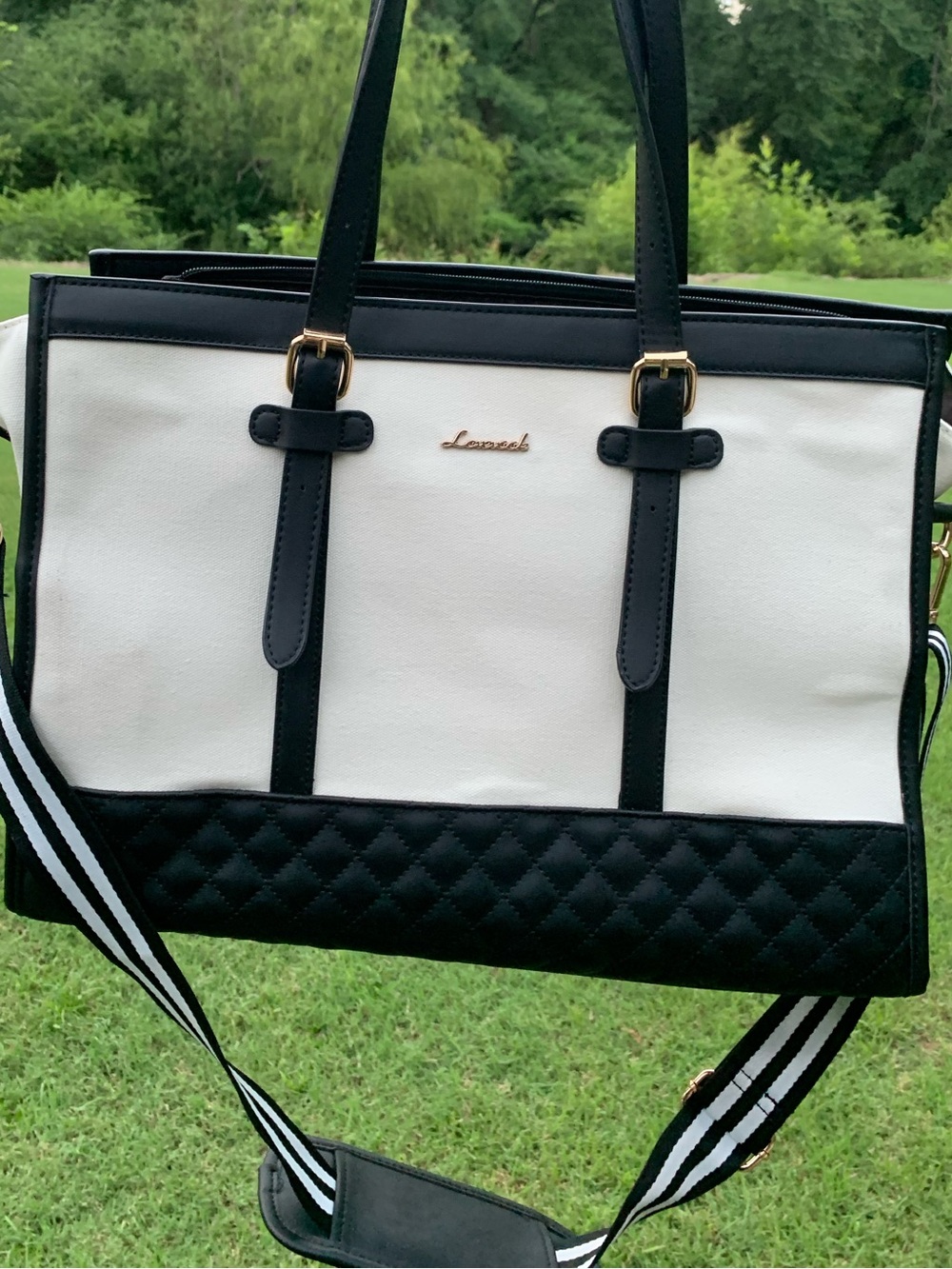 Lovevook Canvas Laptop Tote Bag